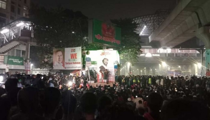 হাদি হত্যাকাণ্ডের বিচার নিশ্চিত না হওয়া পর্যন্ত শাহবাগ মোড় অবরোধ কর্মসূচি ইনকিলাব মঞ্চের