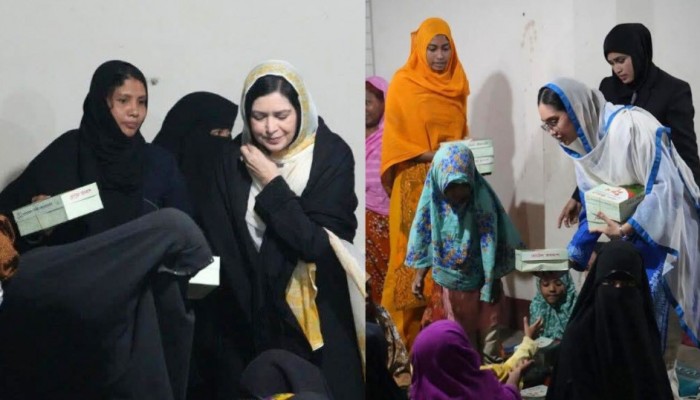 মাদ্রাসার এতিম শিক্ষার্থীদের সঙ্গে ইফতার করেছেন  জুবাইদা রহমান ও কন্যা জাইমা রহমান