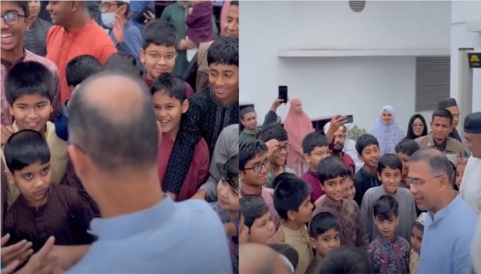 শিশুদের কল কাকলীতে মিলেমিশে একাকার তারেক রহমান